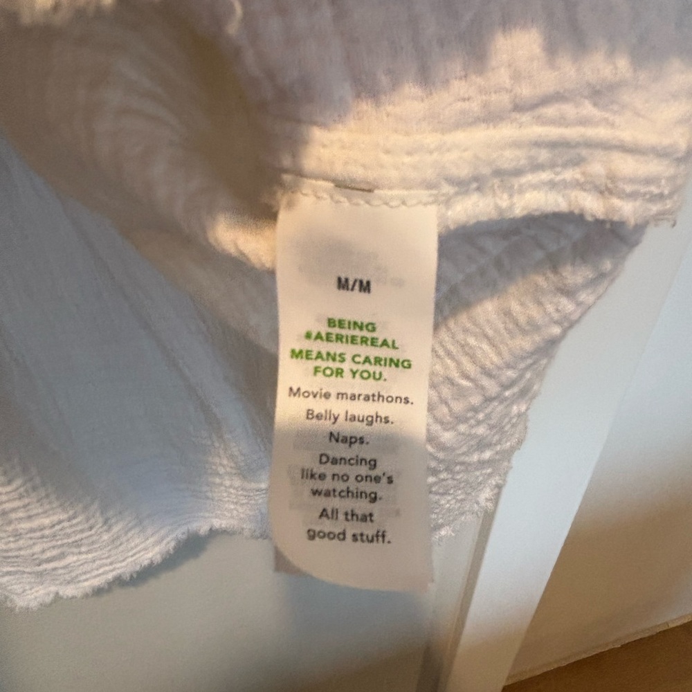 Aerie White Textured Shirt - Picture 5 of 7